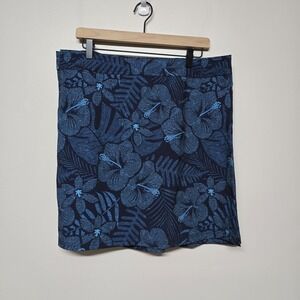 RipSkirt Hawaii Wrap Skirt XL Blue Floral Maui Moonlight Beach Cover Up Swim New